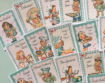 Stickers pâtisserie - Lot de 18 - Stickers faits main pour journal indésirable