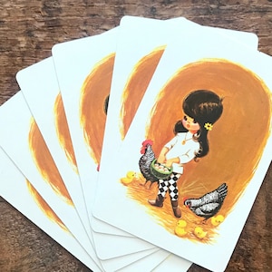 Juego de 6 naipes antiguos: naipes de chicas lindas, naipes modificados, naipes de chicas arlequín, efímeras de diario basura, papel antiguo, naipes coleccionables