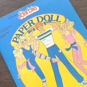 Vintage Unused Great Shape Barbie Paper Doll Book - Uncut 80s Golden Children&#39;s Book, Paper Ephemera, Junk Journal, Craft Supply, Fashion