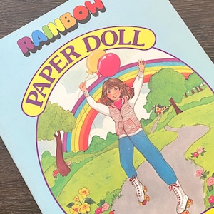 Vintage Unused Rainbow Paper Doll Book - Uncut Paper Doll Books, Children&#39;s Book, 1980s Golden Book, Crafts for Girls, Cute Girl Book