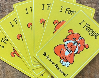 Vintage Cartoon Puppy Bulldog Playing Cards - Set of 6