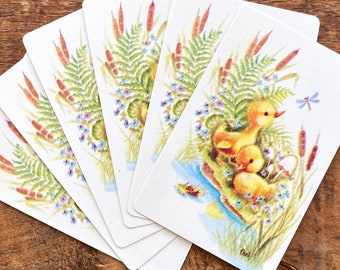 Vintage Ducks in Water Playing Cards - Set of 6