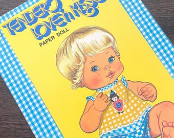 Vintage Unused Tender Love'n Kisses Paper Doll Book - Uncut 70s Whitman Children's Book, Paper Ephemera, Junk Journal, Craft Supply, Babies