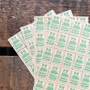 Vintage Trading Stamps - 4 Sheets, 100 Stamps - Vintage Saving Stamps, Junk Journal, Scrapbooking, Unused Stamps, Vintage Paper Ephemera
