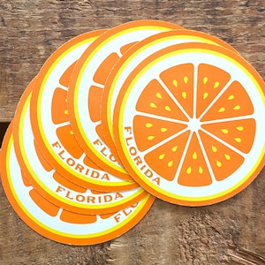 jeu de cartes vintage - lot de 6 - cartes rondes, papiers éphémères, journal indésirable, lot de vieux papiers, cartes circulaires orange, fournitures créatives, Floride