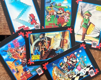 Vintage Nintendo Super Mario Trading Cards - Set of 6 - Junk