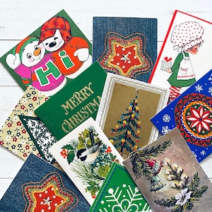 Vintage Unused Assorted Christmas Tags Set of 11 Vintage Gift Tags, Xmas Paper Ephemera, Junk Journal, NOS Hallmark, Craft Supplies Lot image 1