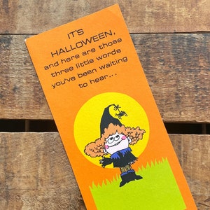 Vintage Adult Humor Halloween Card - Unused - Old Contemporary Hallmark Greeting Card, Paper Ephemera, Junk Journal, Funny Cute Witch Card