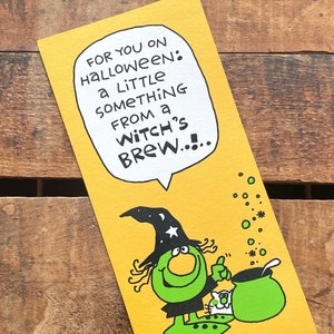 Vintage Adult Humor Halloween Card - Unused - Old Contemporary Hallmark Greeting Card, Paper Ephemera, Junk Journal, Funny Cute Witch Card