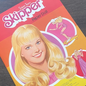 Vintage Unused Skipper Paper Doll Book - Uncut Barbie Book, Crafts for Girls, Children&#39;s Book, 1980s Whitman, Fashion Ephemera, Junk Journal