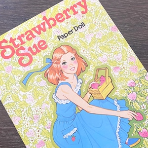 Vintage Unused Strawberry Sue Paper Doll Book - Uncut 70s Whitman
