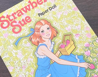 Vintage Unused Strawberry Sue Paper Doll Book - Uncut 70s