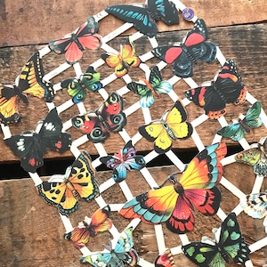 German Scraps - Butterflies - Die Cuts, Cut Outs, Reproduction, Vintage Style, Vintage Inspired, Paper Ephemera, Vintage Butterflies, Insect