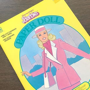 Vintage Unused Day to Night Barbie Paper Doll Book - Uncut 80s Golden Children&#39;s Book, Paper Ephemera, Junk Journal, Craft Supply, Fashion