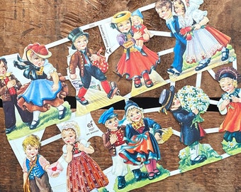 German Scraps - Children - Die Cuts, Cut Outs, Cute Children, Vintage Style, Paper Ephemera, Junk Journal Ephemera, Children Ephemera