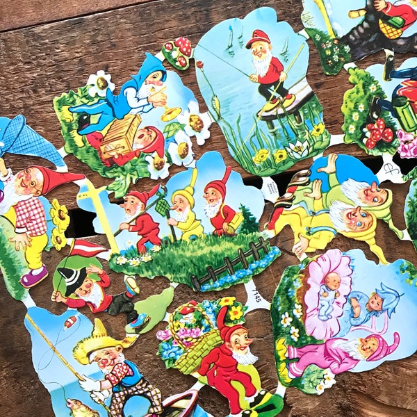 German Scraps - Fairies & Elves - Die Cuts, Cut Outs, Reproduction, Vintage Style, Vintage Inspired, Fairy Tales, Paper Ephemera, Elf, Fairy