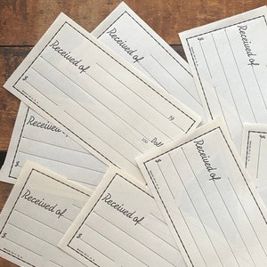 Vintage Unused Bank Receipt Checks - Set of 8 - Vintage Ephemera, Junk Journal Ephemera, Vintage Office, Old Bank Ephemera, Antique Checks