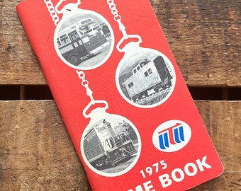 Vintage Time Book - Unused - Railroad Book, Railroad Ephemera, Vintage Note Book, Old Pocket Book, Junk Journal, Vintage Ephemera, 1970s