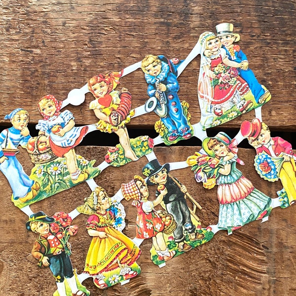 German Scraps - Children - Die Cuts, Cut Outs, Reproduction, Vintage Style Inspired, Paper Ephemera, Junk Journal, Craft Supply, Altered Art