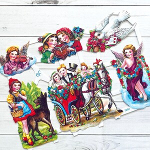 German Scraps - Children - Die Cuts, Cut Outs, Reproduction, Paper Ephemera, Vintage Children, Valentine Ephemera, Junk Journal Ephemera