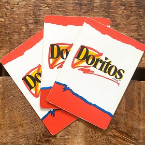 Vintage Doritos Spielkarten - 3er Set - Alte Snack Karten, Werbung, Junk Journal Karte, Scrapbooking, Papier Ephemera, alte Spielkarte