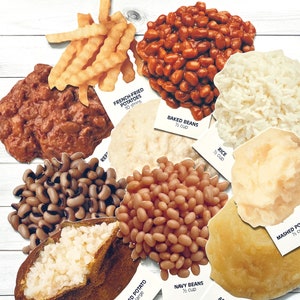 Aliments découpés à l'emporte-pièce vintage des années 1990 - Sélectionnez l'option - Carte flash diététique pour l'école, image en carton, découpe nutrition, nourriture vintage, papier éphémère