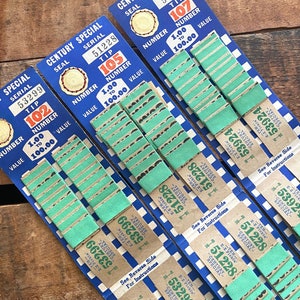 Vintage unbenutzte Bingo Pull Tabs Karte - Option auswählen - Junk-Journal, Papier Ephemera, Bastelbedarf, Bingo-Zahlen, Alte Zahl Tab, Lotterie