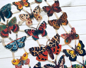 German Scraps - Butterflies - Die Cuts, Cut Outs, Reproduction, Vintage Style, Vintage Inspired, Paper Ephemera, Vintage Butterflies, Insect