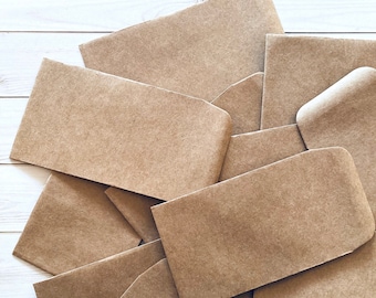 Small Kraft Envelopes - Set of 20 - Coin Envelopes, Paper Ephemera, Crafting Supplies, Junk Journal Ephemera, Money Envelopes, Mini Envelope