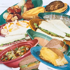 Aliments découpés vintage des années 1970 - Sélectionnez l'option - Carte flash diététique scolaire, image en carton, découpe nutritionnelle, nourriture vintage, papier éphémère