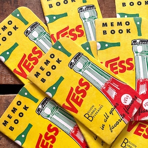 Vintage Vess Soda Memo Book - Unused - 1950s, Vintage Note Book, Vintage Soda Ads, Vintage Paper Ephemera, Junk Journal, Vintage Office Book
