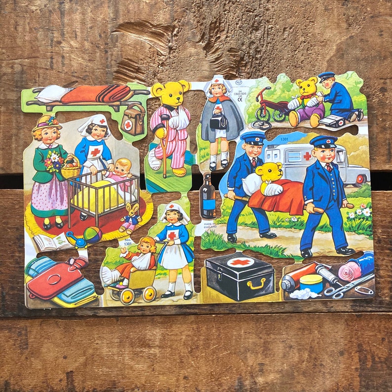 Junk Journal Ephemera Paper Ephemera Cute Children German Scraps Cut Outs Teddy Bears Nurse Children Ephemera Die Cuts Children