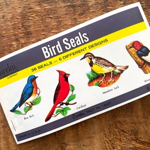 Vintage Eureka Bird Seals Book of 36 Seals Vintage Nature, Bird Stickers, Gummed Labels, Paper Ephemera, Junk Journal, Craft Supplies image 7