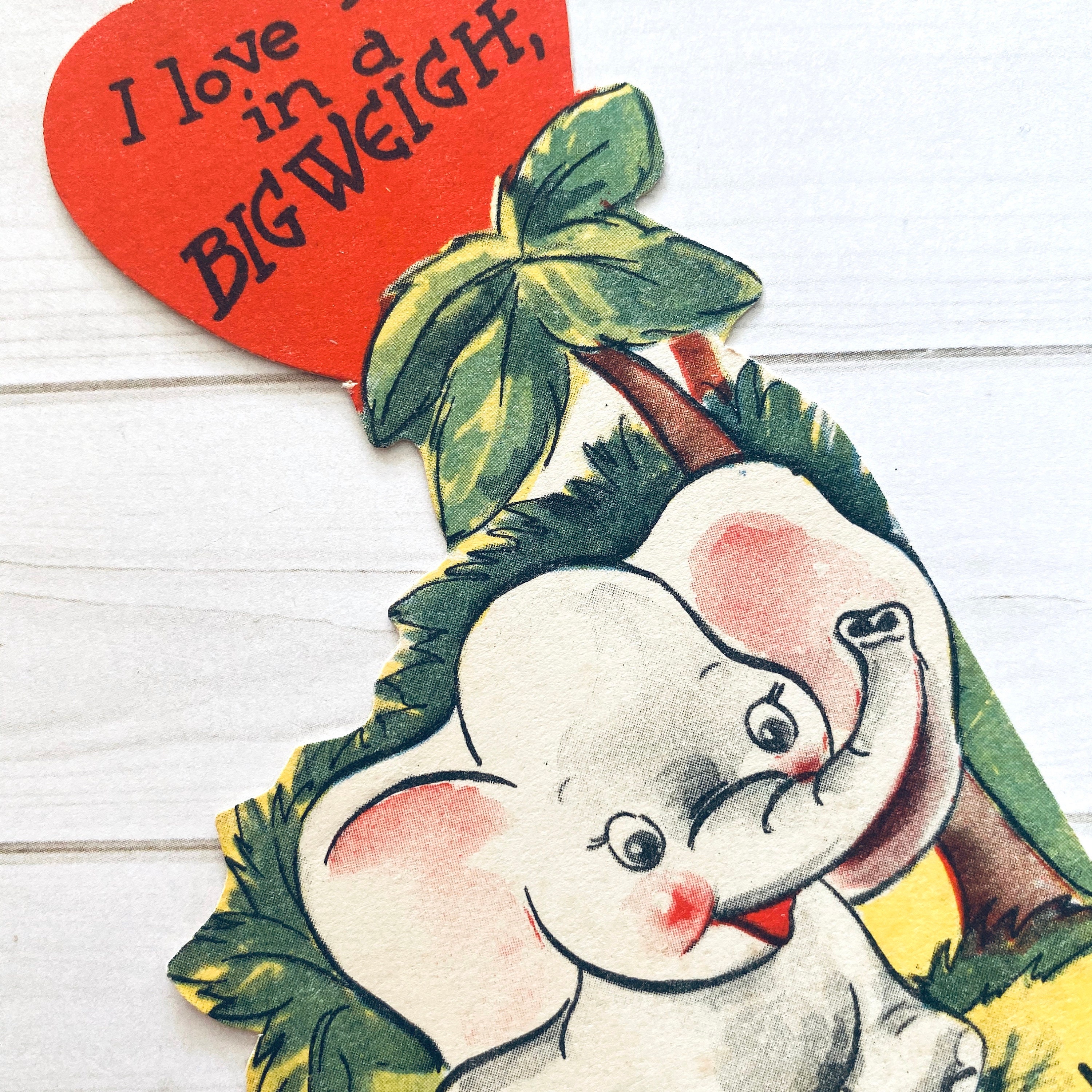 Vintage Elephant Valentine Unused Valentine NOS Valentine - Etsy India