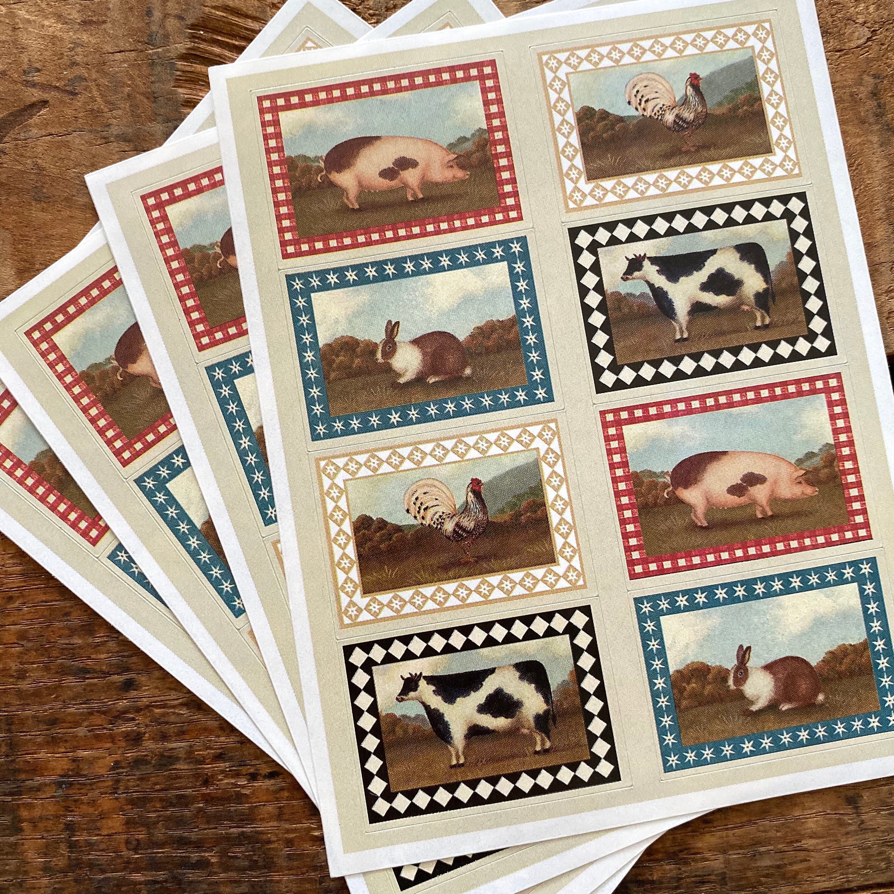 vintage sticker sheets 4 sheets vintage stickers hallmark etsy