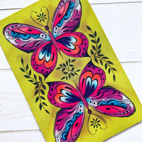 Vintage Butterfly Playing Cards - Set of 6 - Vintage Cards