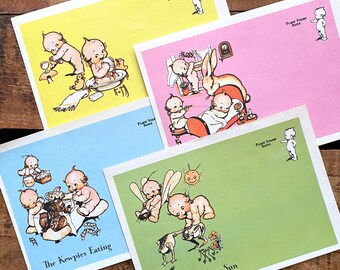 Vintage Unused Colorful Kewpie Postcards - Set of 4 - Stationery, Writing, Letters, Vintage Kewpie Doll, Kewpie Cards