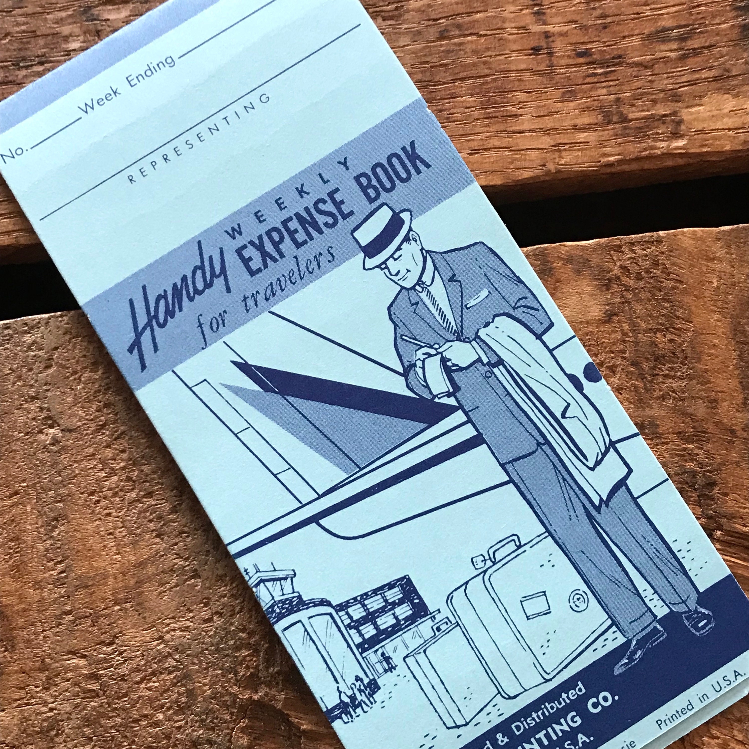 RESERVED 2 Vintage Books - Handy Weekly Expense Book for
