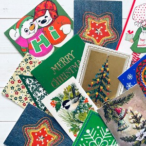Vintage Unused Assorted Christmas Tags Set of 11 Vintage Gift Tags, Xmas Paper Ephemera, Junk Journal, NOS Hallmark, Craft Supplies Lot image 6