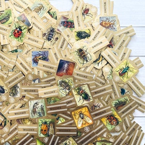 Vintage Cigar Labels - Random Set of 12 - Cigar Bands, Paper Ephemera, Tobacco Ephemera, Junk Journal, Craft Supply, Old Insect Labels, Bugs