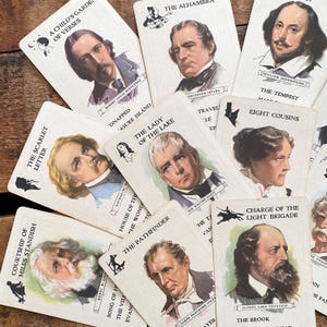 Tarjetas vintage de Whitman (juego de 11) - Arte alterado, efímeras de papel vintage, diarios basura, naipes infantiles, scrapbooking