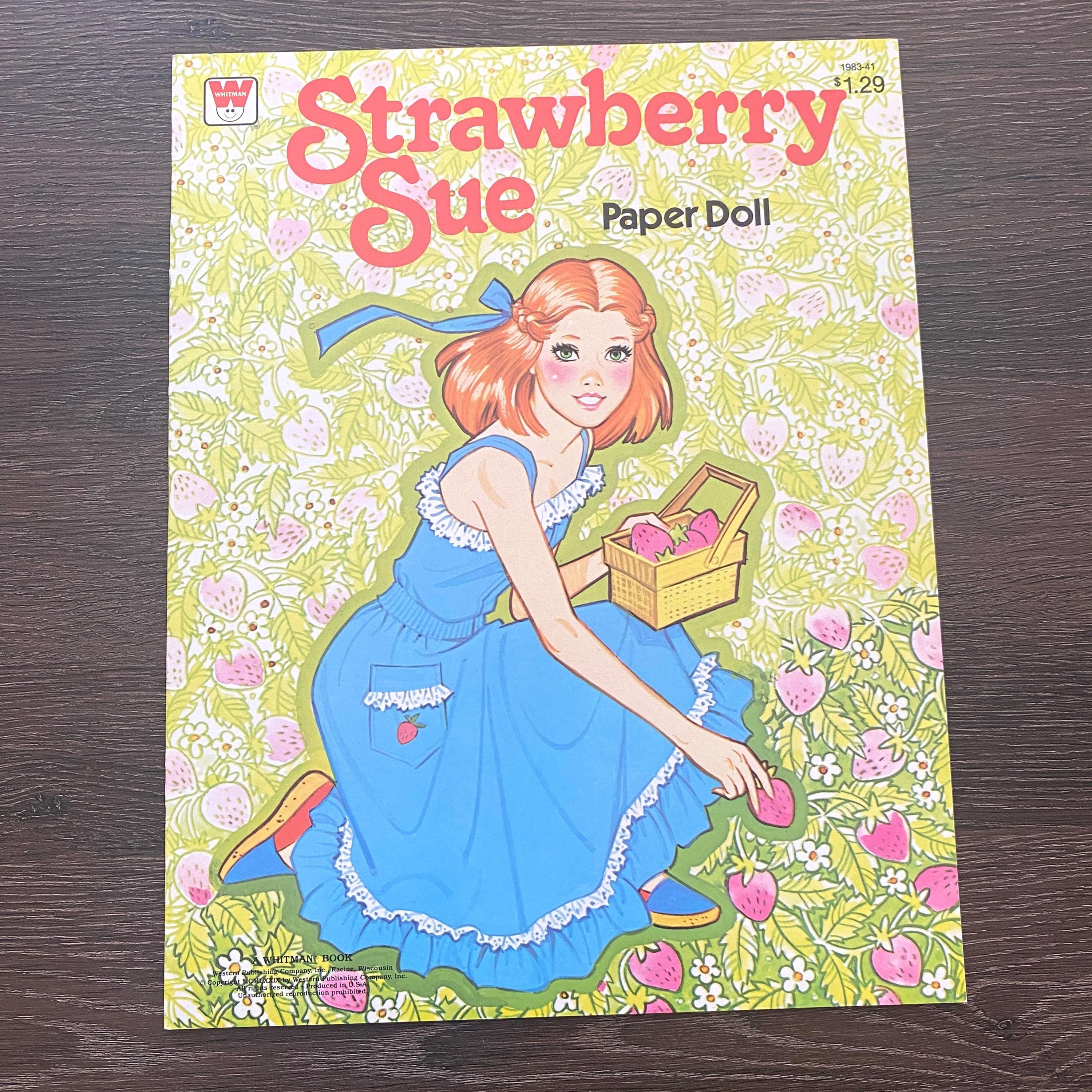 Vintage Unused Strawberry Sue Paper Doll Book - Uncut 70s