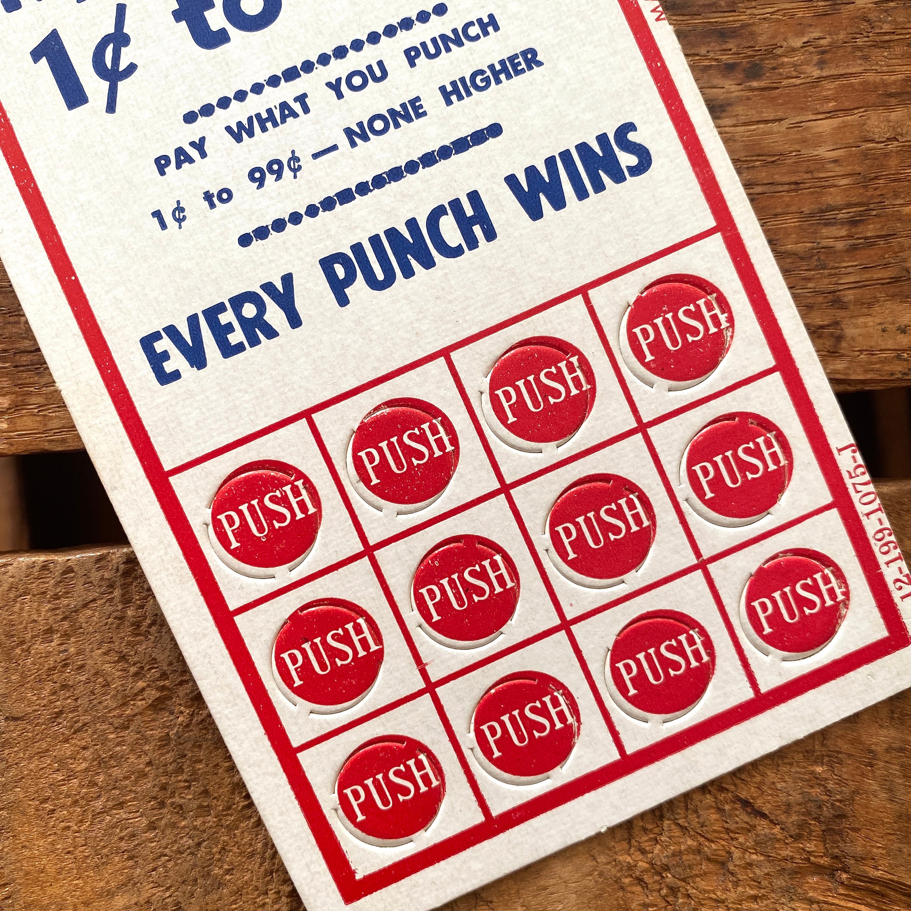 Vintage Unused 1950s Punch Board Game - Vintage Card, Game of  display picture 1