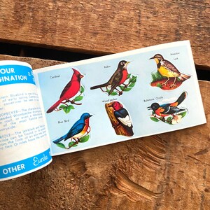 Vintage Eureka Bird Seals Book of 36 Seals Vintage Nature, Bird Stickers, Gummed Labels, Paper Ephemera, Junk Journal, Craft Supplies image 2