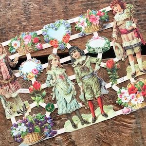 German Scraps - Children - Die Cuts, Cut Outs, Reproduction, Paper Ephemera, Vintage Children, Valentine Ephemera, Junk Journal Ephemera