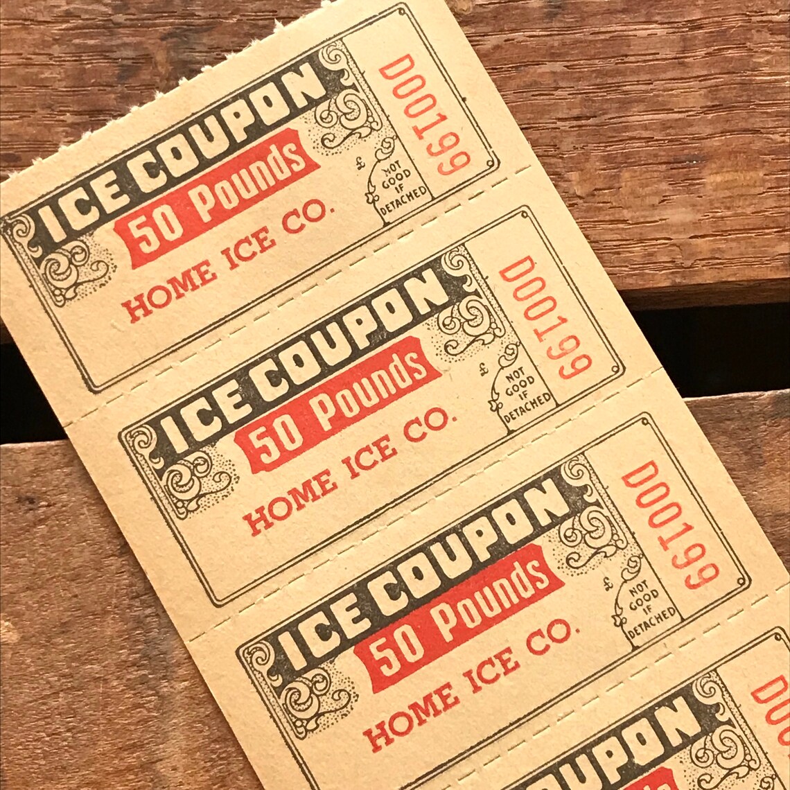 Vintage Ice Coupon Tickets 16 Tickets Vintage Tickets | Etsy