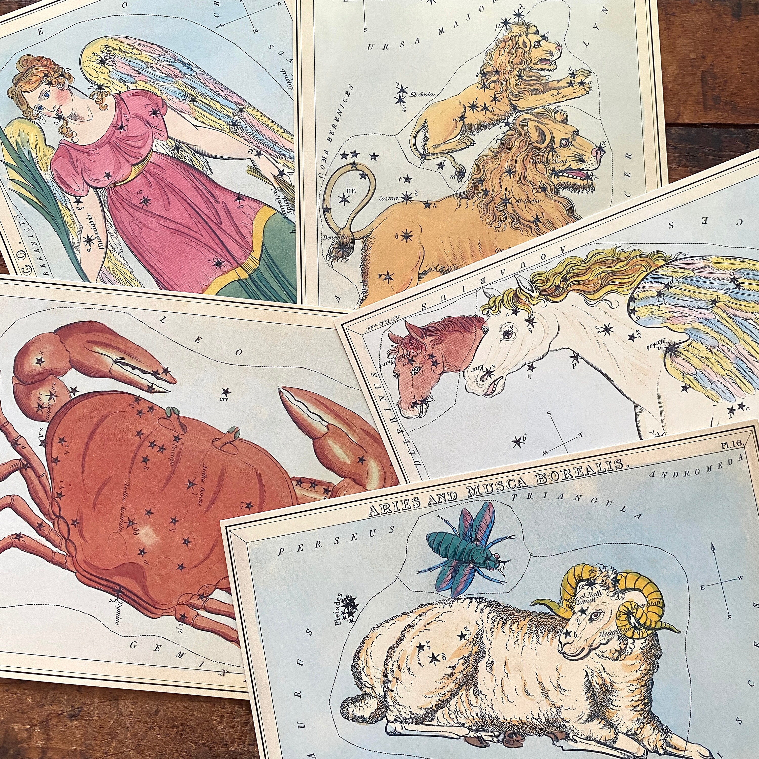 20 Piece Celestial Themed Journal Cards, Atc's, Art Cards