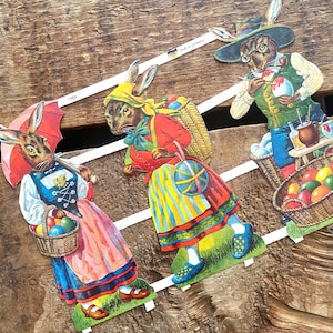 German Scraps - Easter, Bunnies, Rabbits - Die Cuts, Cut Outs, Reproduction, Vintage Style, Junk Journal Paper Ephemera, Easter Ephemera