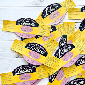 Etiquetas vintage de belleza (juego de 10) - Etiquetas vintage, etiquetas NOS, etiquetas para diarios basura, efímeras de papel vintage, etiquetas para cosméticos, artículos para manualidades