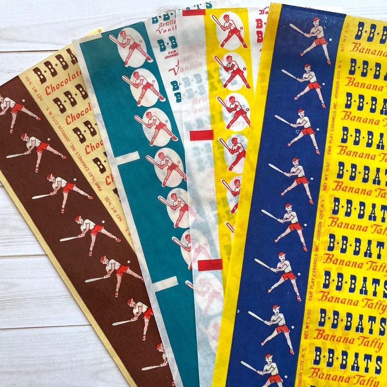 Vintage Taffy Wrappers Set of 4 Vintage Candy Wrappers Etsy